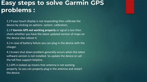 Garmin Gps Problems