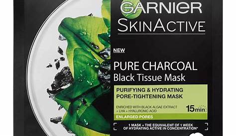 Garnier Black Tissue Mask Pure Charcoal Face