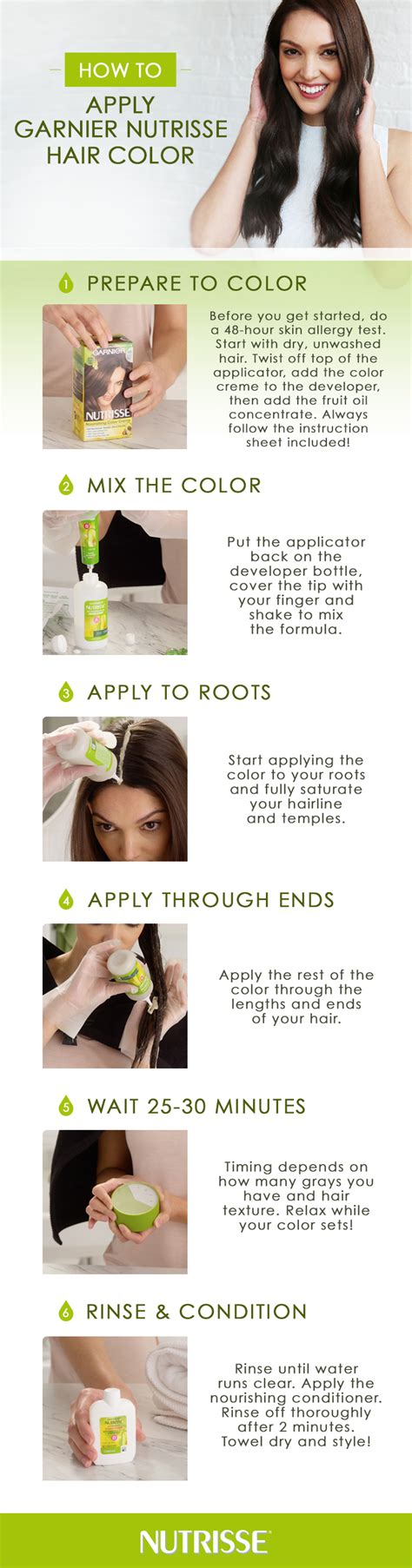 garnier hair color instructions