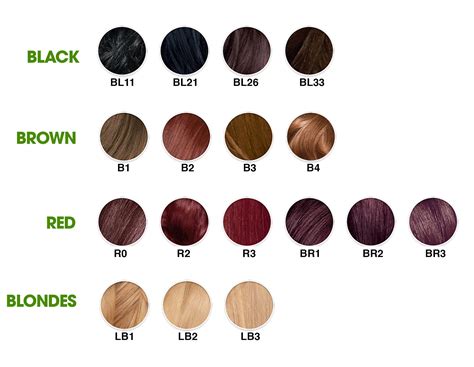garnier hair color shades chart