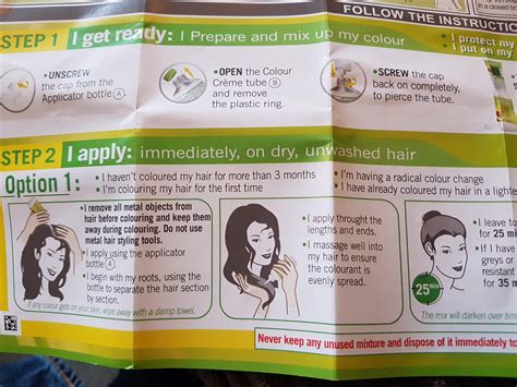 garnier hair dye instructions