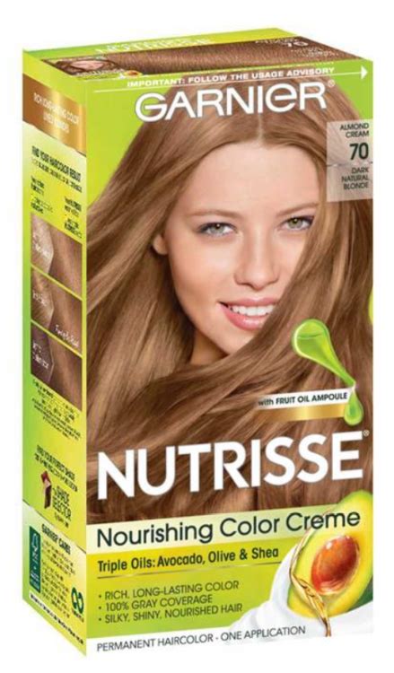 garnier nutrisse dark blonde 70 almond creme