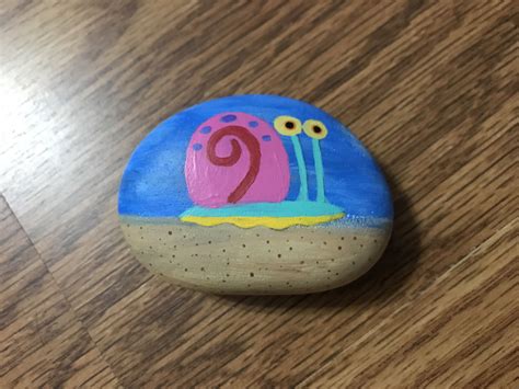 Gary Spongebob Painted Rock