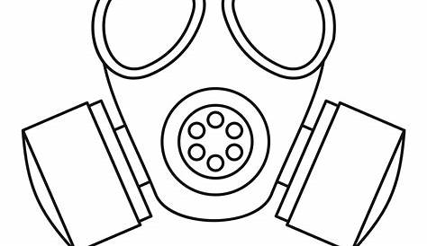 Gas mask. Outline drawing. Vector illustration isolated Stock Vector