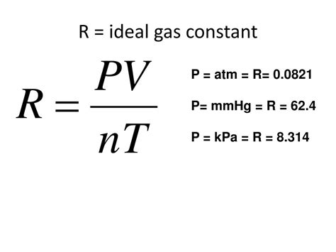 gas constant for kpa