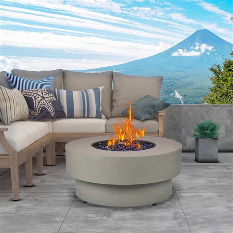 gas fire pit round