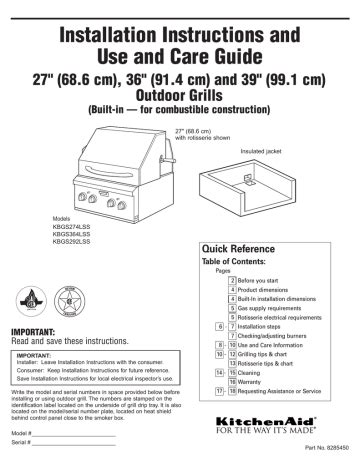 Gas Grill Use Instructions