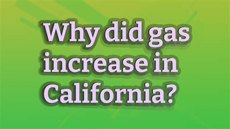 gas increase in california