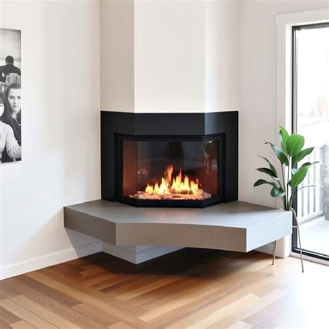 Gas Log Fireplace Corner Unit