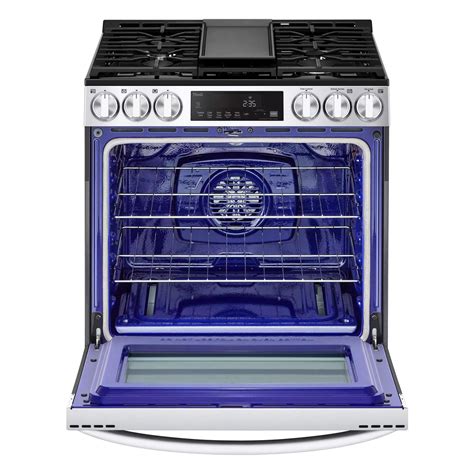 Gas Range With Blue Interior