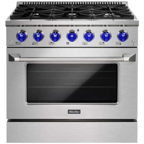 Gas Stove With Blue Knobs