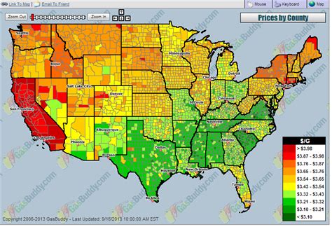 gasbuddy heat map gas prices