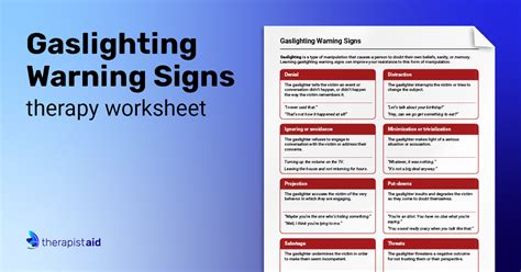 gaslighting warning signs therapist aid