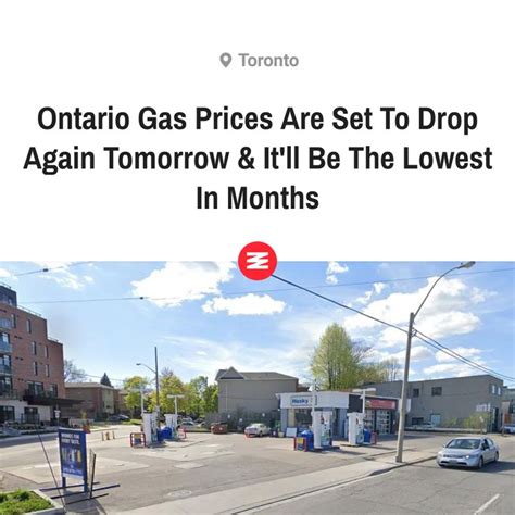gasoline price in toronto tomorrow