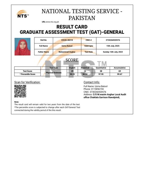 Gat Result Nts