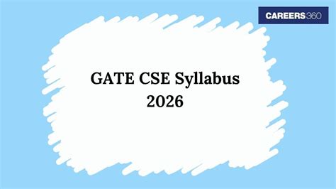 gate syllabus for cse 2026 pdf