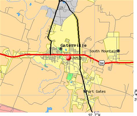 Gatesville Tx Zip Code Map