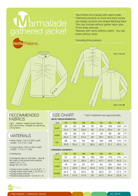 Gathered Jacket Sewing Pattern
