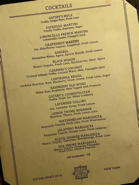 Gatsby's Landing New American Cuisine Roslyn NY Cafe shop design