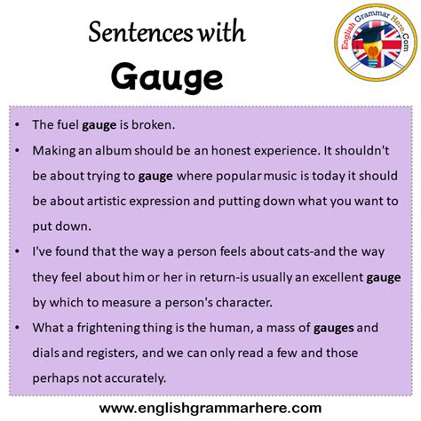 Gauge Examples In A Sentence