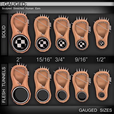 Gauges In Ears Sizes