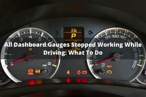 Gauges On Dashboard Stop Working