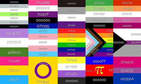 gay pride flag color codes