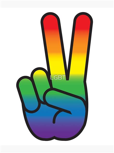 gay pride peace sign