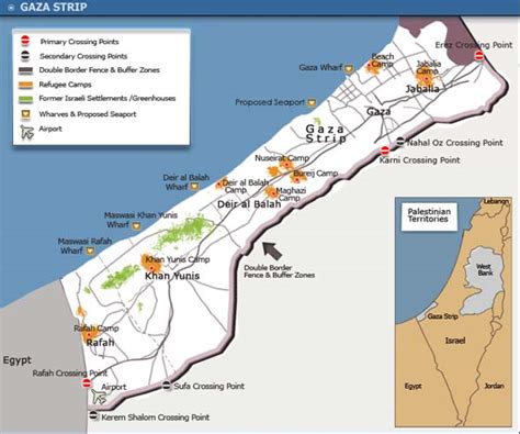 gaza border wall map