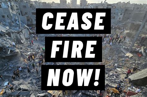 gaza ceasefire now poster