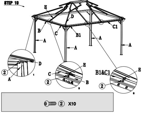 gazebo assembly steps