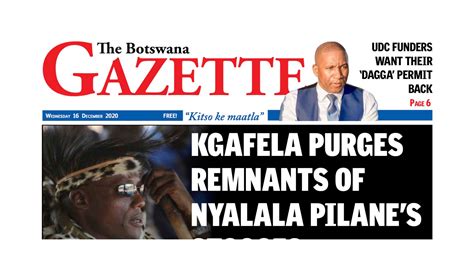 gazette newspaper botswana today