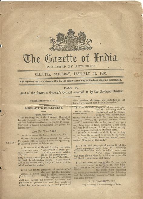 gazette of india history