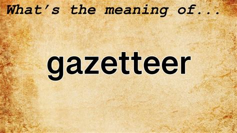 gazetteer meaning in hindi