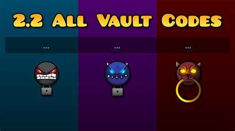 All Vault Codes GD YouTube