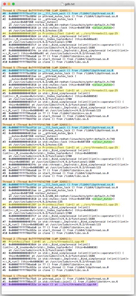 gdb print all threads backtrace