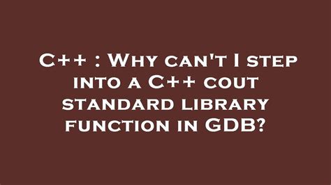 gdb step into library function