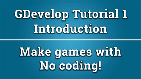 gdevelop tutorial for beginners