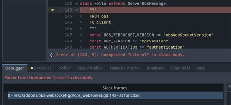 gdscript unexpected identifier in class body