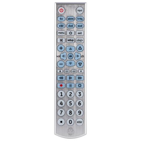 GE 6Device Universal Remote Control, Backlit, Silver, 33712 Walmart