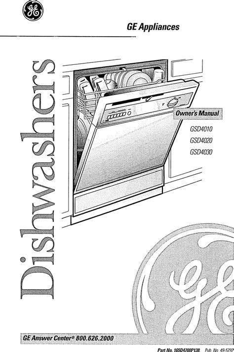 Ge Dishwasher Machine Manual