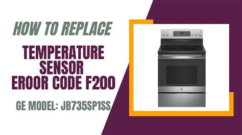 Ge Double Oven F200 Error Code