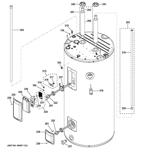 ge water heaters parts lists