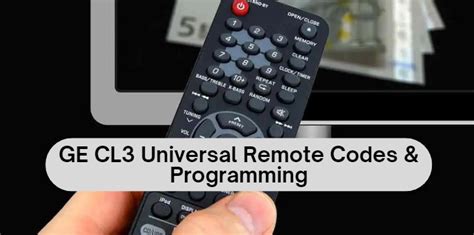 4 Digit Codes For GE Universal Remote