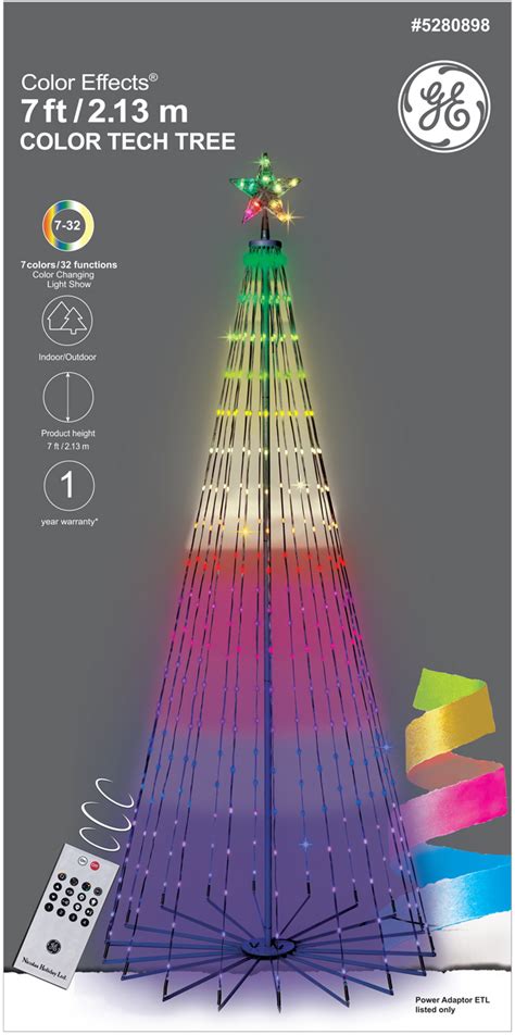 GE 7ft PreLit Traditional Slim Artificial Christmas Tree with 500