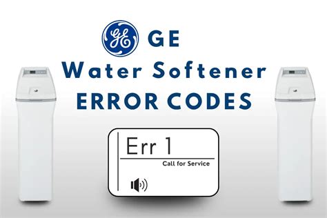My water softener is giving an "ERR 1" code. I unplugged it for a