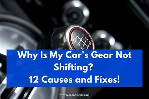 Gears Not Going In When The Car Is On