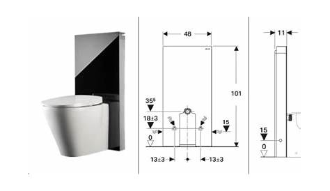 Geberit Monolith Dimensions Puro With Plano WC