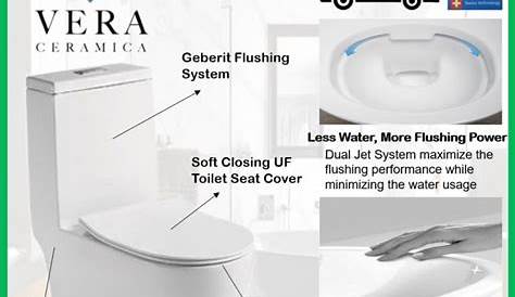 Tornadoe Geberit Flushing System 1 Piece Toilet Bowl