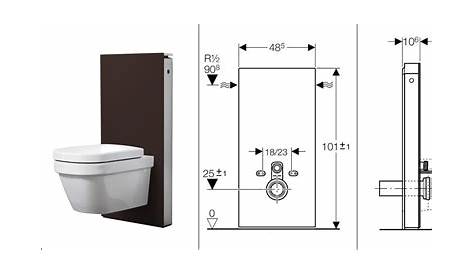 Geberit Wc Dimension Duofix Omega 98cm Concealed Frame For Wall Hung WC
